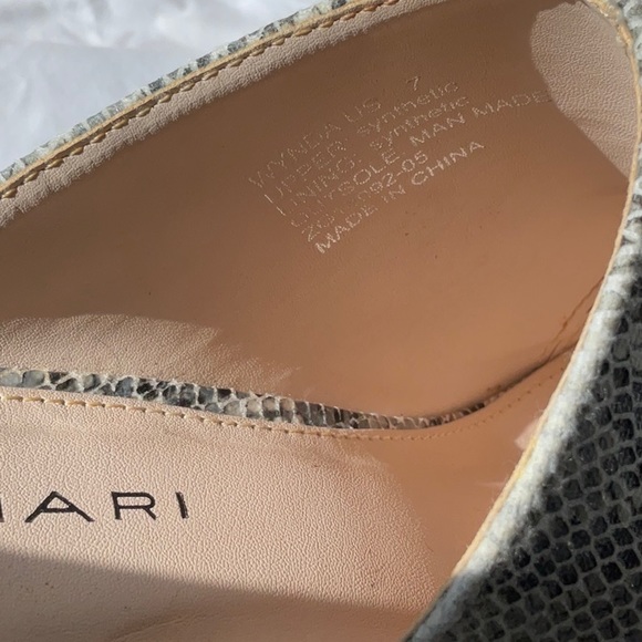 TAHARI WYNDA Slip On Mules Faux Snake Skin - Size 7 - Picture 9 of 9